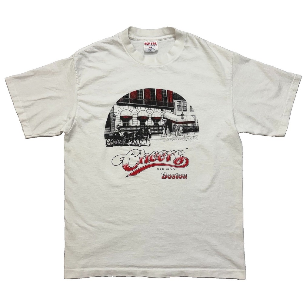 Vintage 90s Boston Cheers Beer Pub Shirt Single Stitch Softee USA Made Large